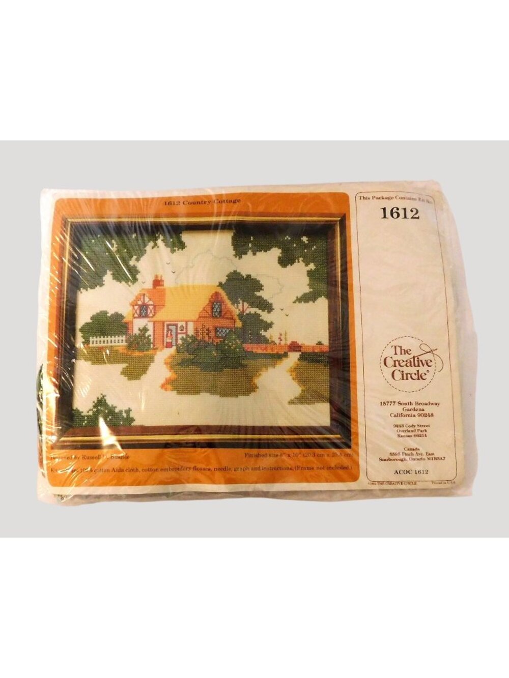 Creative Circle Country Cottage Cross Stitch Kit 1612 Finished 8" x 10"